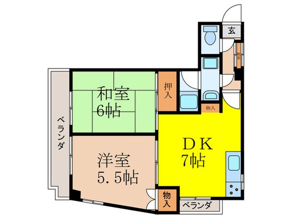 パルセゾンの物件間取画像